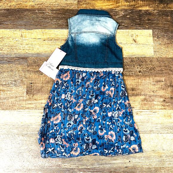 Rare Editions 2 Piece Dress with Jean Vest 4T - Picture 2 of 5